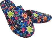 [de fonseca] Defonseca Romana Slippers with Non-Slip Rubber Sole, Slippers for Women, Summer, Winter, Made of Breathable Cotton, Washable and Extra Lightweight, Italian Quality