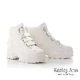Keeley Ann牛皮高筒內增高休閒鞋(米白色376822532-Ann系列)