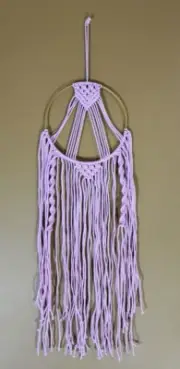Handmade Bohemian Macrame Dreamcatcher Wall Hanging Décor H 36 x W 10.5 inch