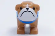 NEW LEGO® City Medium Nougat Bulldog w/ Blue Collar and White Muzzle 60258