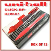 Uni-ball Click BP 0.7 Retractable Ballpoint Pens x 12 x Red 0.7 FREE POSTAGE