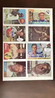 Signed Baseball Trading Uncut Baseball Card Sheets Authenticated Autographed