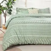 Smoofy Aztec Comforters Queen Size, Folkloric Art Pattern Queen, Sage Green