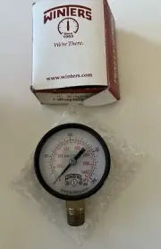 Winters Instruments PEM-LF Series Air Pressure Gauge To 200psi 1/4” Male Threads