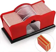 No Jammed Playing Cards: Manual Hand Crank Card Shuffler, Comes with Two Decks of Playing Cards. Suitable for Playing Games Such as Uno, Hold'em, Blackjack, Rummy, Phase 10, Skip-Bo, and More