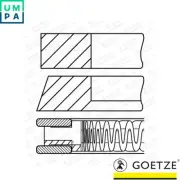 4x PISTON RING KIT 08-447000-00 FOR NISSAN HR12DE 1.2L 3cyl NOTE