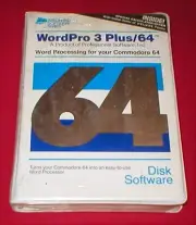 WordPro 3 Plus/64 Word Processing for Commodore 64 C64 128 Computer NEW SEALED