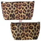 Travel Cosmetic Bag Leopard Printed Pattern Makeup for Case Pouch Toiletry Organ