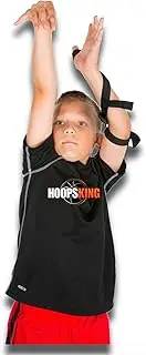 HoopsKing Perfect Jump Shot Strap - Basketball Training Aid - Develop A True One Handed Release On Your Shot - Stops Rotation of The Wrist to Prevent Off Hand Interference - Improves Accuracy