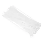 100Pcs Push Mount Zip Ties 12 Inch Cable Zip Tie Mounts Nylon, White