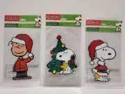 Peanuts Linus, Snoopy, Snoopy & Woodstock Under Tree Jelz Window Cling Christmas