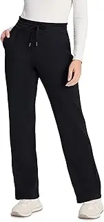 [Yogipace] CozyWarmth Women's Petite/Regular/Tall Thermal Fleece Sweatpants Relaxed Fit Straight Leg Open Bottom Lounge Pants