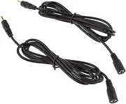 Dolity 2 Pack 4.0mmx1.7mm Male to Female Adapter DC Power Supply Cable 150CM Black