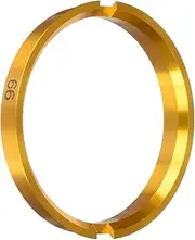 Kyoei Sangyo KYO-EI U7366 HUB Centric Ring 2.9 inches (73 mm) / 2.6 inches (66 mm) with Brim, Aluminum/Gold