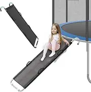 Trampoline Accessories, Tear-Resistant Outdoor Slide with Handle, Easy-to-Assemble for Kids Climbing & Sliding, Black