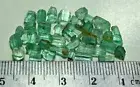 17.20 Carat Natural Transparent 39 Pieces Emerald Crystals Lot #31