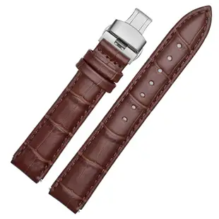 真皮手錶帶 代用HUAWEI華為B2 B3 B5智能手環腕帶蝴蝶扣手錶配件