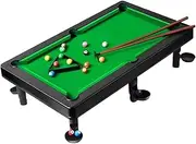 Billiards Game Mini Tabletop Pool Set Desk Play Toy Miniature Pool Table Desktop Snooker Game Balls for Family Bedroom Bar