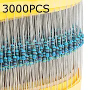 3000pcs 30 Kinds Value 1% 1/4W Metal Film Resistor Assorted Kit 100pcs Each Value