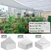 White Plants Sunshade Net Garden Sun Shelter HDPE Fabric Shading 40~80% Shade