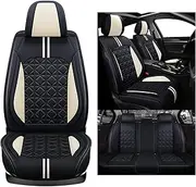 Car Seat Covers Accessories Suitable for Suzuki Swift Wagon Grand Bitter Rajimny Liana 2 Limo Sx4 Ignis Baleno Alivio Kizashi Waterproof Leather, 5 Seater Car Seat Cover, Black