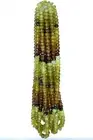 Tanzania Mines Green Grossular Natural Garnet Faceted Rondelle Gemstone Beads