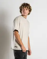 [Billabong] Billabong Men's Tipper Short Sleeve T-Shirt in Stone Grey Size XL XL Stone Grey