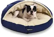 Amazon Basics Cozy Pet Cave Bed, Medium, 76 x 76 x 32 cm, Blue