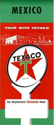 1957 Texaco Road Map: Mexico NOS