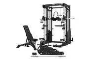 CORTEX SM-25 6-in-1 Power Rack with Smith & Cable Machine + BN9 Bench + 100kg Olympic Weight Plate & Barbell Package