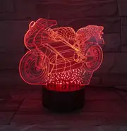 Motorcycle Shape 3D Touch Switch Control LED Light