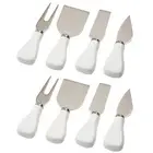 2x 4pc Davis & Waddell Bistro Cheese/Pate Knife Set Spreader 18x14cm WHT/SLVR