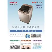在飛比找Yahoo!奇摩拍賣優惠-SANLUX 台灣三洋 16公斤 超音波 洗衣機 SW-16