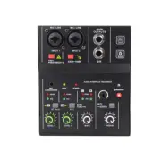 TEYUN Q12 Mini USB Mixer - 2-Channel Professional Audio Interface for Recording