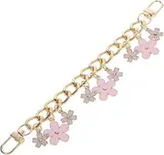 [Baluue] Handbag Chain Extender Metal Purse Chain Flower Charm Accessory Bag Strap Purse Decoration