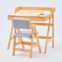 在飛比找momo購物網優惠-【MyTolek 童樂可】慕木桌傾斜版基本組 書桌+學學椅(