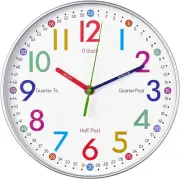 Telling Time Teaching Clock - Learning Clock for Kids - Kids Wall Clocks for ...