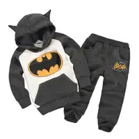 在飛比找蝦皮購物優惠-秋冬 蝙蝠俠連帽長袖套裝 DC 兩件式 童裝 長袖 長褲 蝙