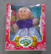 Cabbage Patch Kids Doll 2014 Holiday Blonde Hair Purple Dress, Casey ~ Brand New
