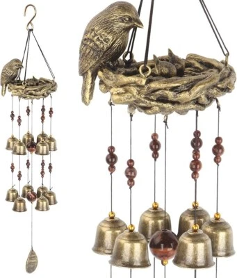Bird Nest Wind Chime, Bird Bells Chimes with 12 Wind Bells for GloryMother’slove