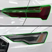 Fits Audi A6 S6 2019-2024 Tail Head Light Precut Smoked PPF Tint Headlight (for: Audi)