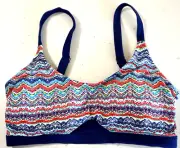 MOSSIMO WOMEN'S CROSSBACK BRALETTE SWIM TOP SMALL MULTICOLOR NWT!!! MSRP $23