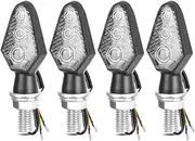 8Mm Motorcycle 3Led Turn Signal Lights Mini Indicator Flasher Lamp Arrow Style for Bobber for for Chopper