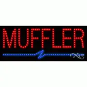 NEW “MUFFLER" 27x11 UNDERLINED SOLID/ANIMATED LED SIGN W/CUSTOM OPTIONS 20092