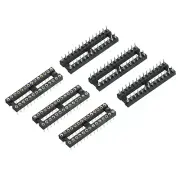 DIP IC Chip Socket Adapter Round Pin 28P 2.54mm Pitch IC Socket, 6 Pack