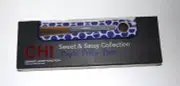 CHI Sweet & Sassy Purple Polka Dot Ceramic Hair Flat Iron 1" NEW NIB