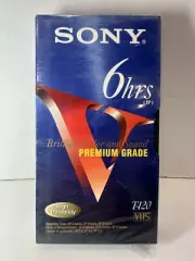 Sony T-120VF Blank VHS VCR Premium Grade Video Tape 6 Hrs (EP)- BRAND NEW SEALED