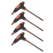 7mm Ball End Hex Key T-Handle Wrench Spanner, Metric S2 Steel 4 Pcs