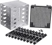 5.25 Inch to 5 x 3.5 Inch SATA HDD Cage Rack Hard Drive Disk Enclosure Disk Tray Adapter