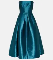 [Alex Perry] Alex Perry Strapless faille midi dress AU 10 blue